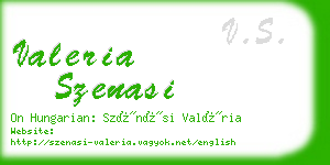 valeria szenasi business card